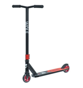 Самокат NOVATRACK WOLF'30, детский, PU колеса с алюм. ободом, руль стал, чёрно-красный