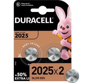 Батарейка Duracell CR2025 BL2 Lithium 3V CN блистер 1шт