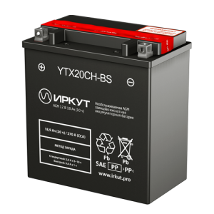 Аккумулятор ИРКУТ МОТО 18Ah YTX20CH-BS