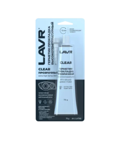 Герметик-прокладка прозрачный высокотемпературный CLEAR LAVR RTV silicone gasket maker 70g