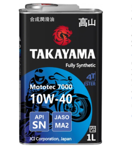 Моторное масло TAKAYAMA Mototec 7000 4T 10w40 SN MA-2 металл 1 л 