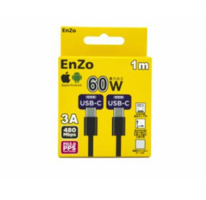 Кабель EnZo USB Type-C USB Type-C плетеный белый 1.5 м CC60W-BB1.5