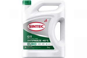 Антифриз Sintec Euro G11 green -40 5 кг Акция 4+1