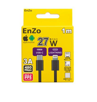 Кабель EnZo USB Type-C Lightning плетеный белый 1 м CL27-BW1